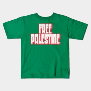 Free Palestine // Retro Style Design Kids T-Shirt